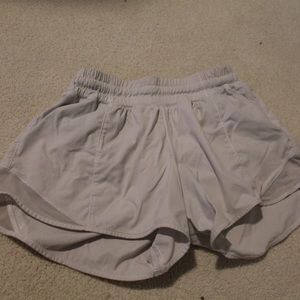 White lulu lemon shorts